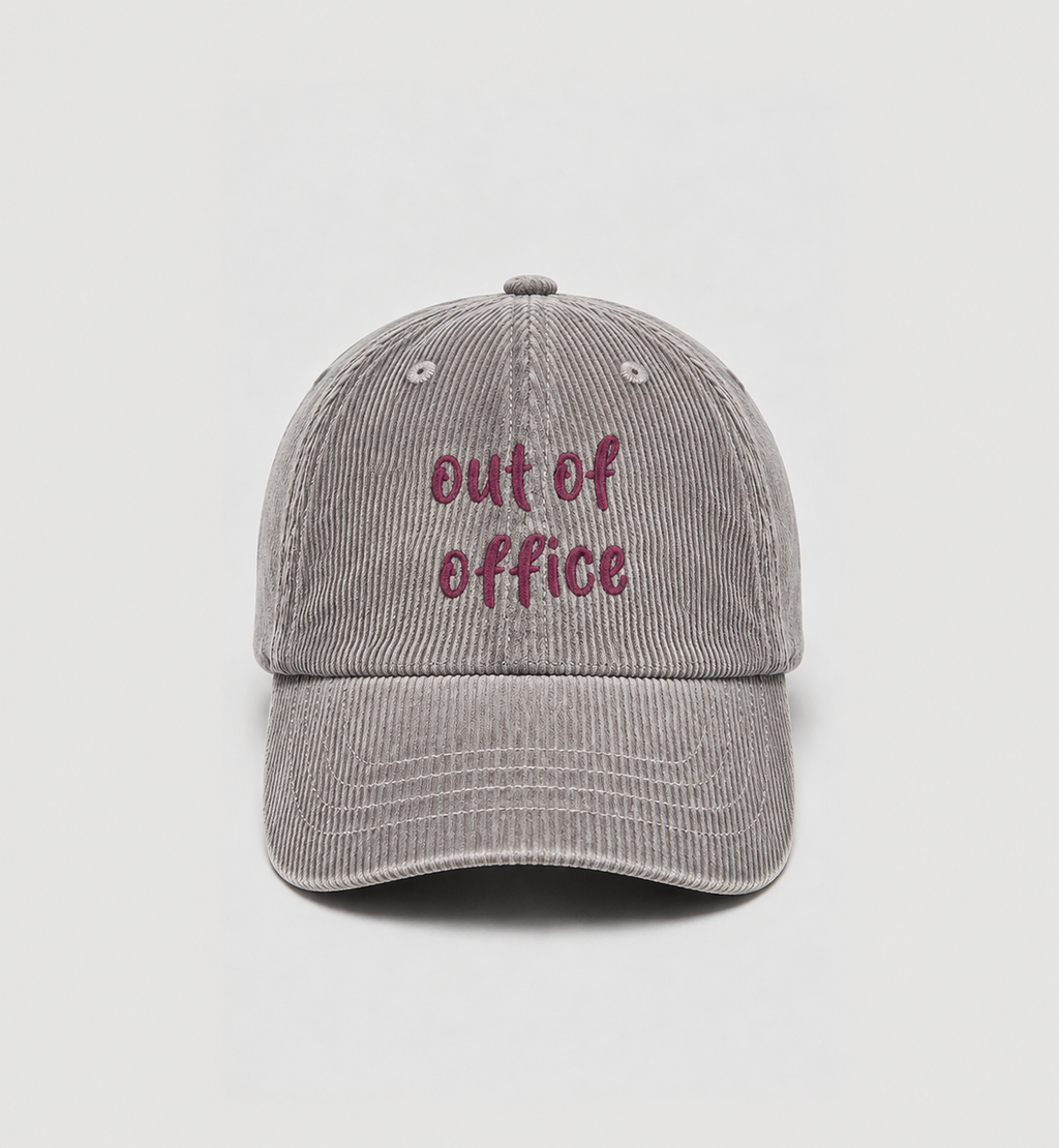 Kadife Şapka/ Out Of Office- gri