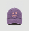 Düz yıkamalı Şapka/ Out Of Office- Mor