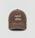 Düz yıkamalı Şapka/ Out Of Office- Kahverengi