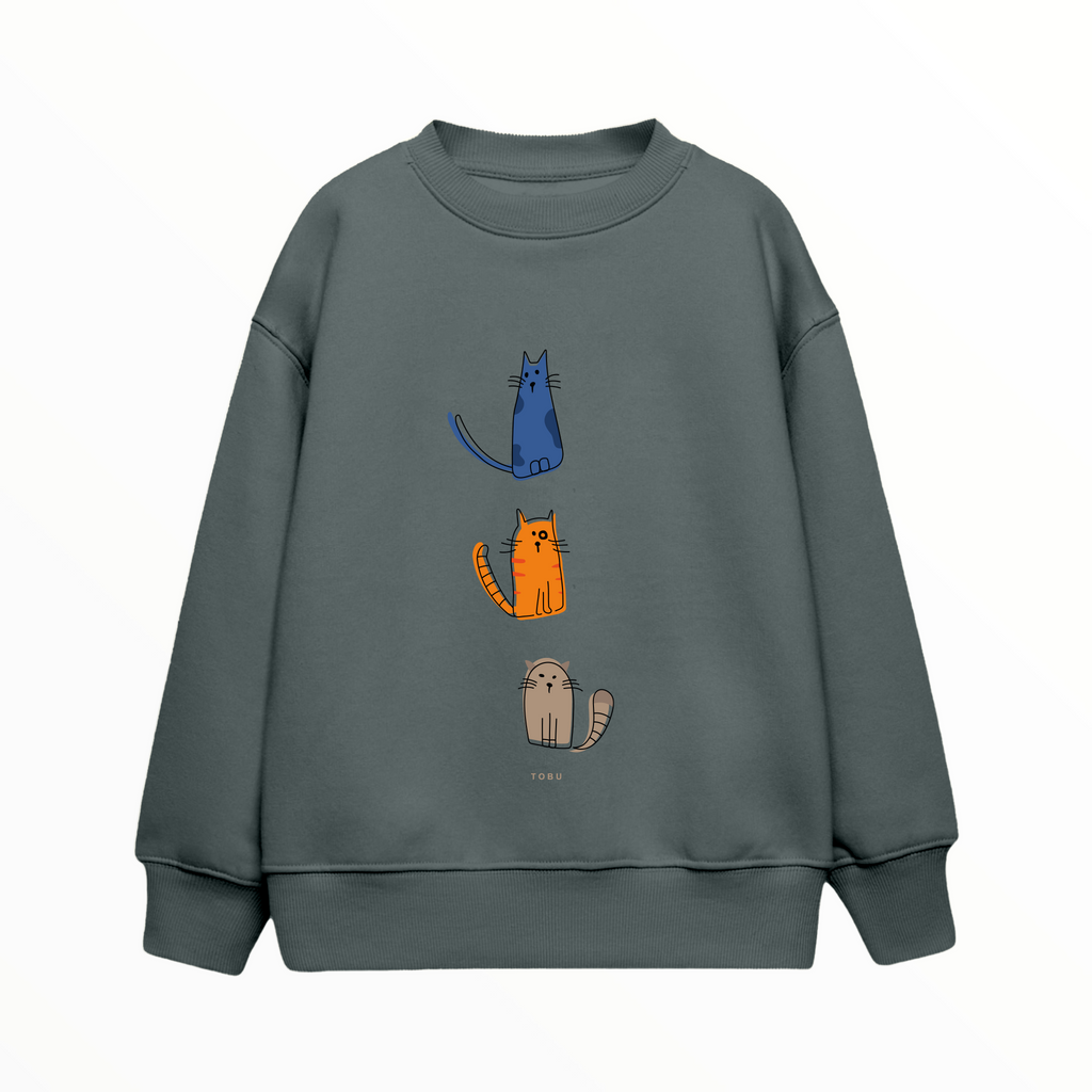 Çocuk Sweatshirt / Cats Trio