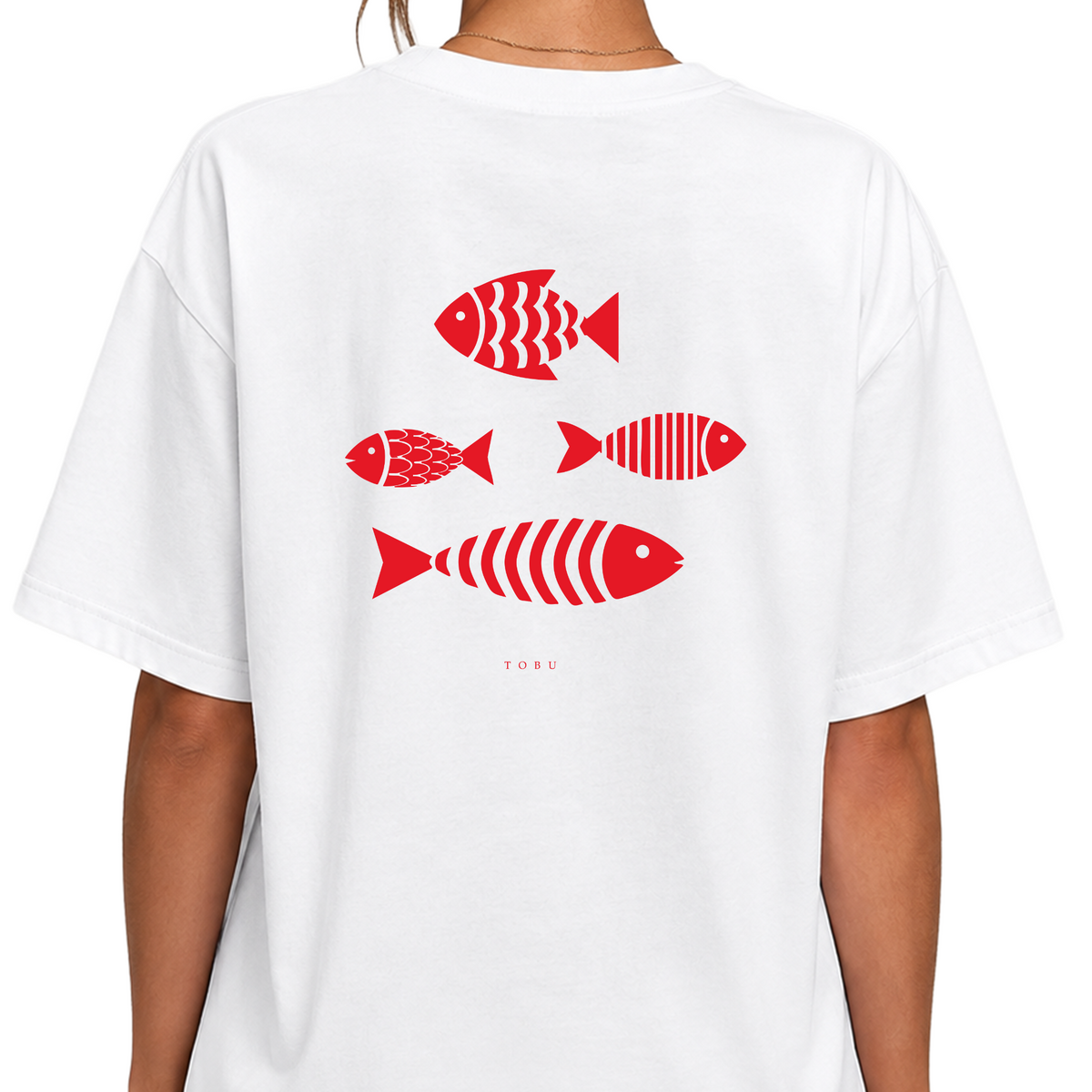Oversize T-shirt / Tobu Studio / Traditional fish