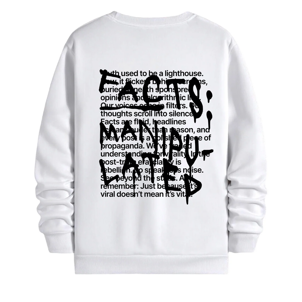 TOBU Unisex / Regular Şardonlu Sweatshirt / Manipulated