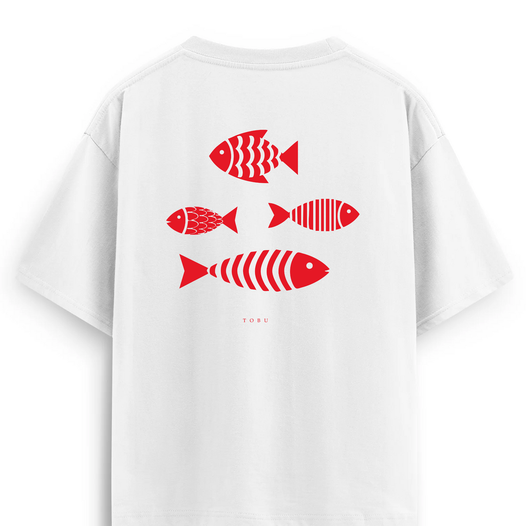 Oversize T-shirt / Tobu Studio / Traditional fish