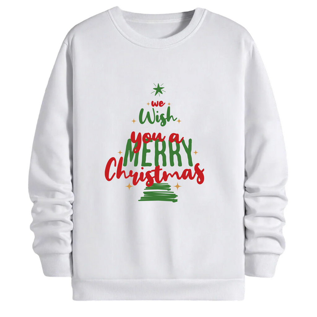 TOBU Unisex / Regular Şardonlu Sweatshirt / You a Merry Christmas