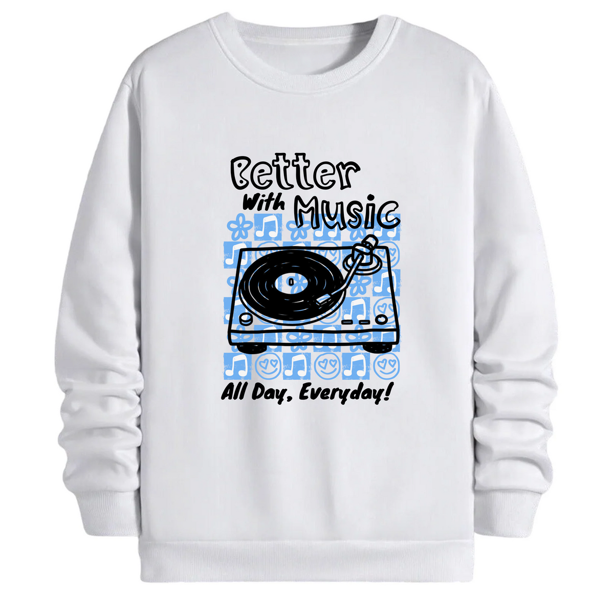 TOBU Unisex / Regular Şardonlu Sweatshirt / Better with Music