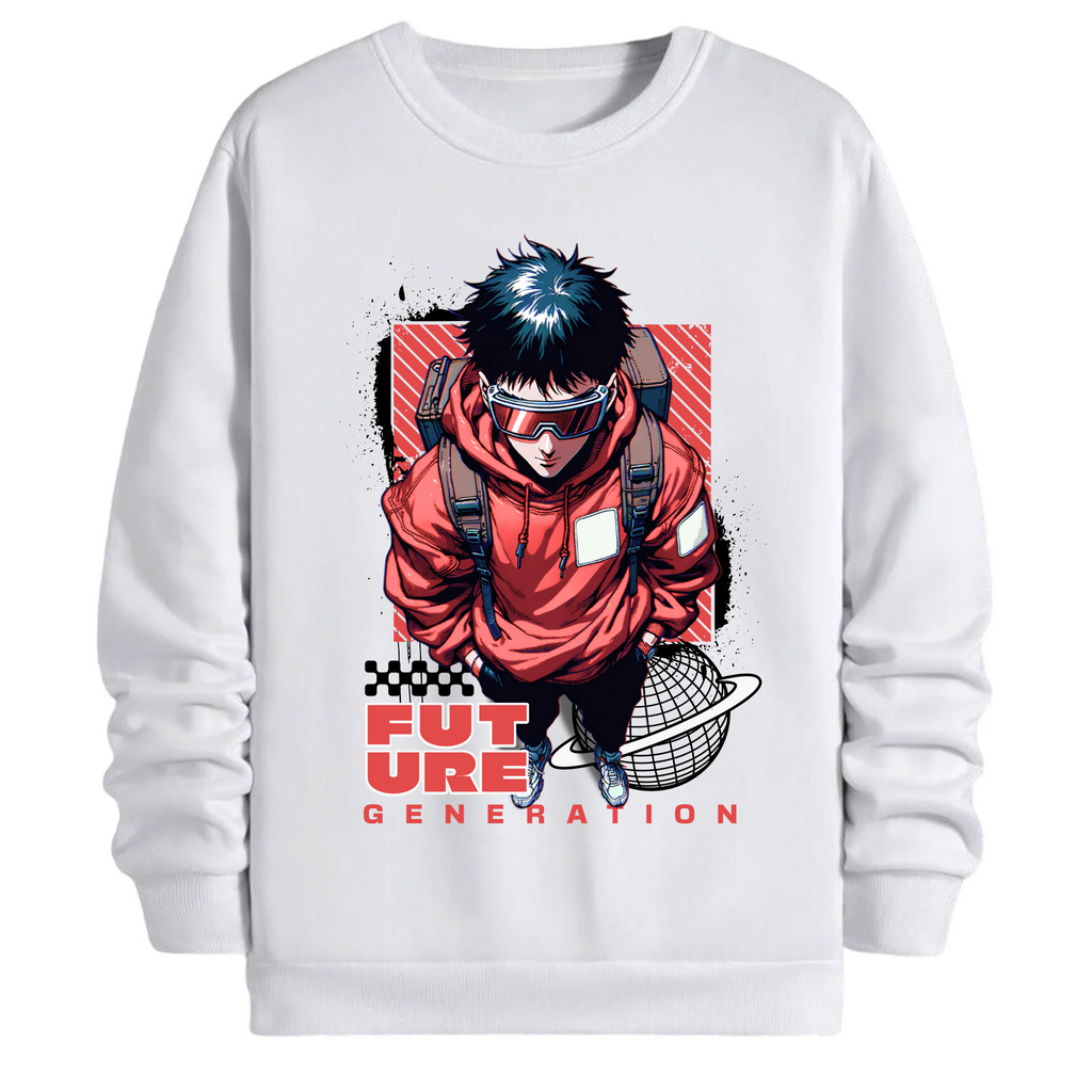 TOBU Unisex / Regular Şardonlu Sweatshirt / Future