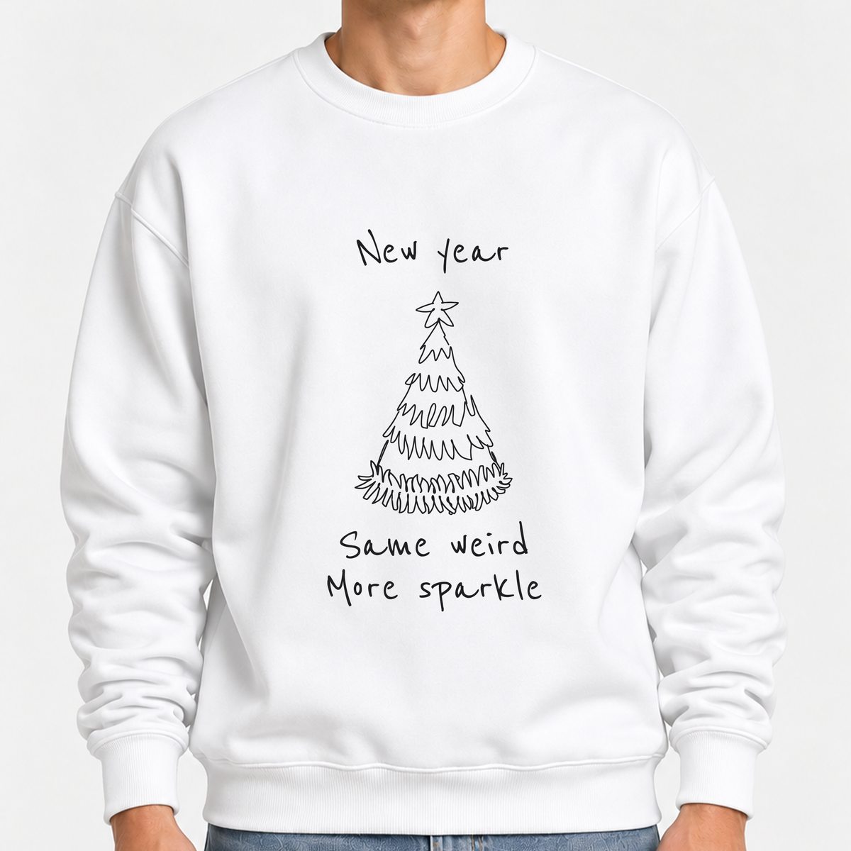 TOBU Unisex / Regular Şardonlu Sweatshirt / New Year
