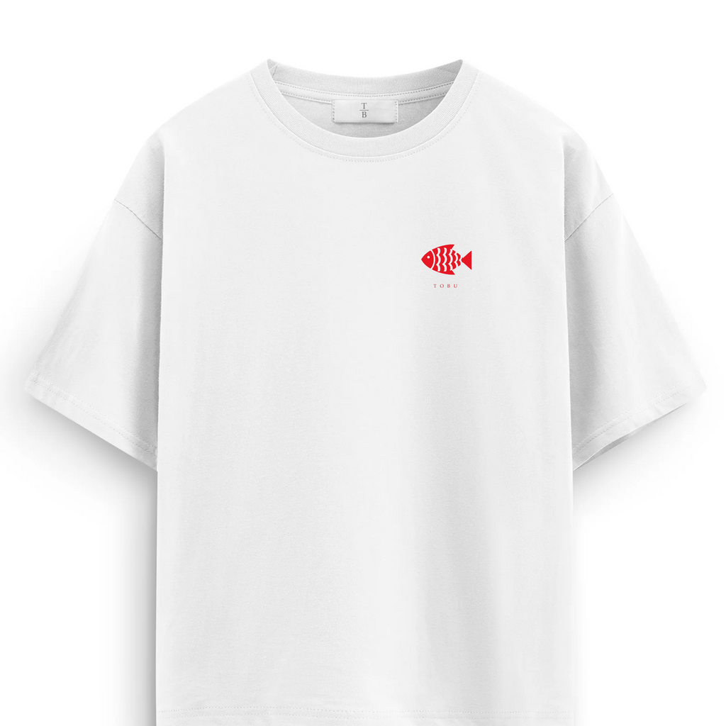 Oversize T-shirt / Tobu Studio / Traditional fish