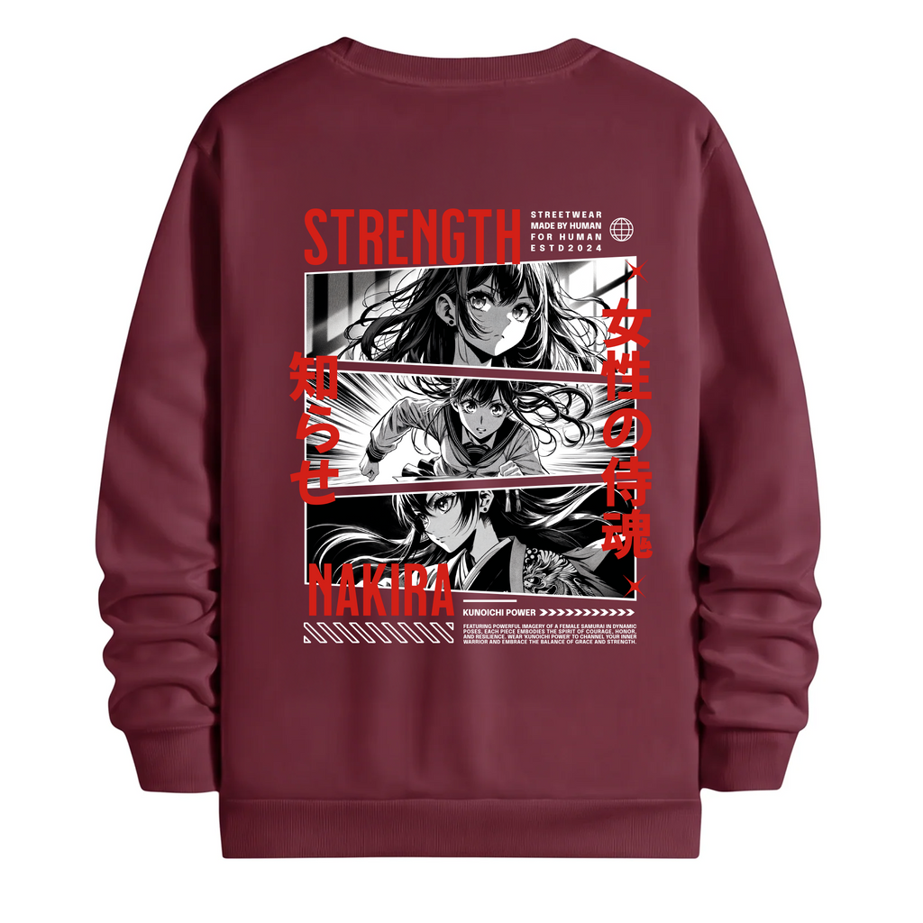 TOBU Unisex / Regular Şardonlu Sweatshirt / Strength
