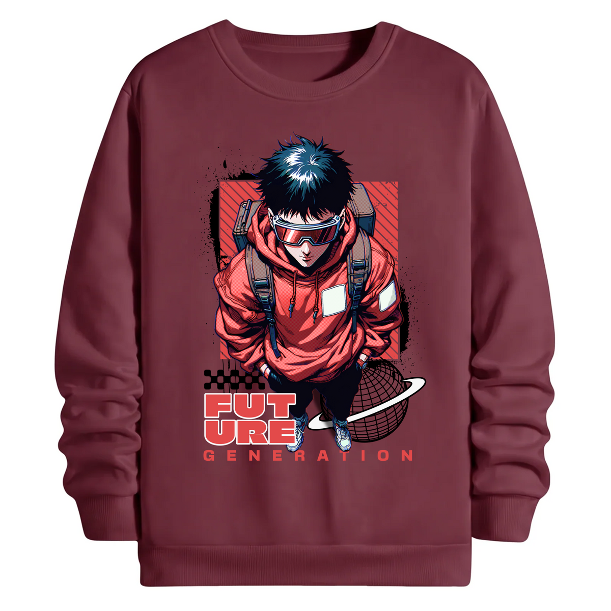 TOBU Unisex / Regular Şardonlu Sweatshirt / Future
