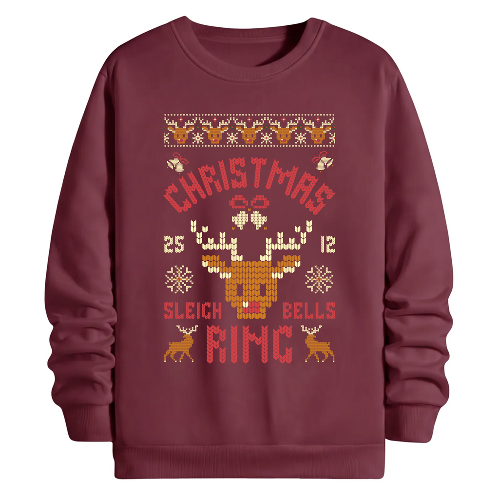 TOBU Unisex / Regular Şardonlu Sweatshirt / Happy Christmas