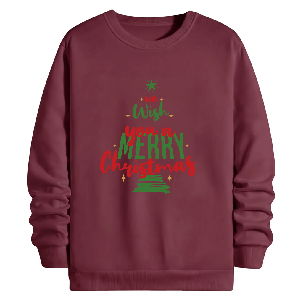 TOBU Unisex / Regular Şardonlu Sweatshirt / You a Merry Christmas