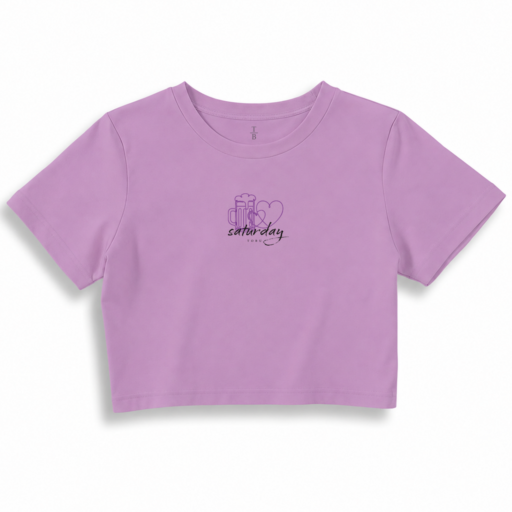 Kadın Crop T-shirt / Saturday