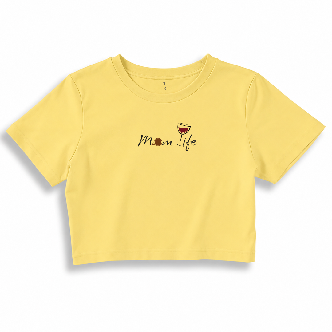 Kadın Crop T-shirt / Mom Life