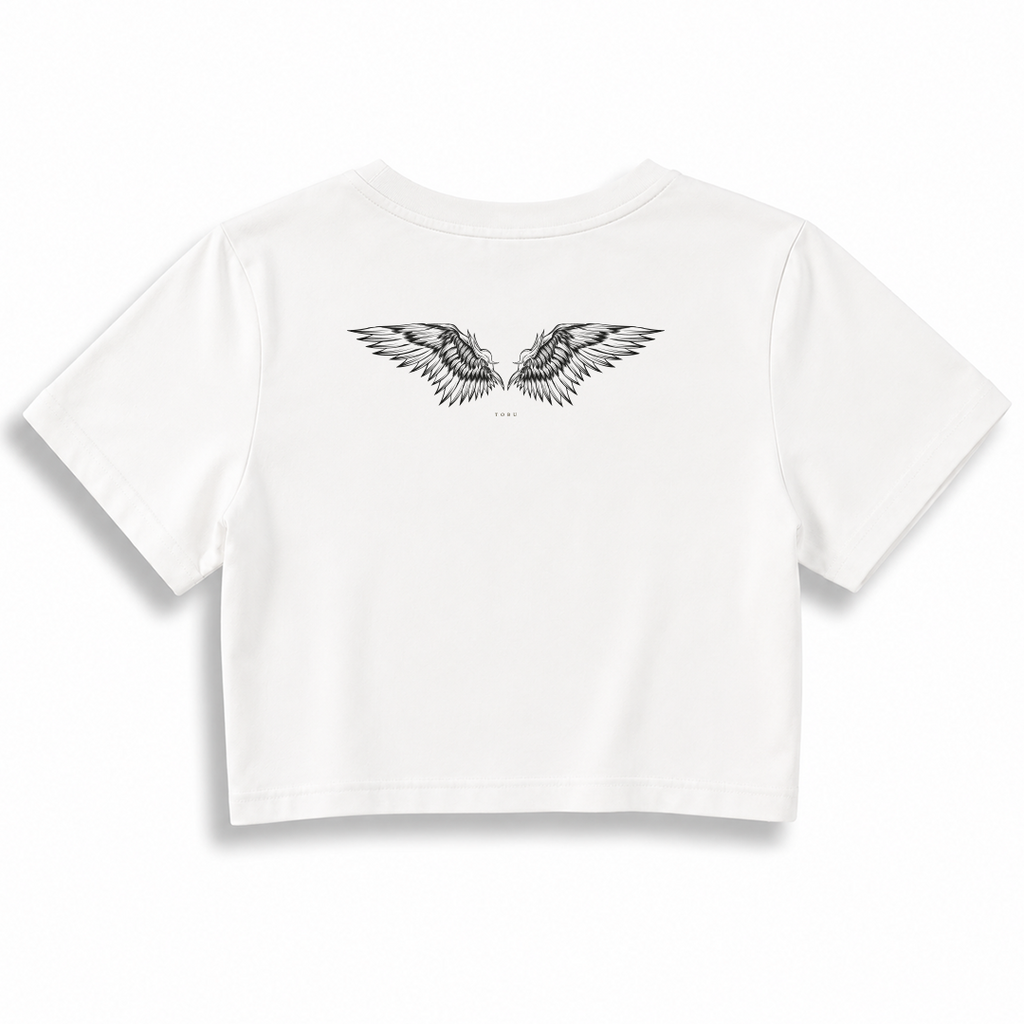 Kadın Crop T-shirt / Angel