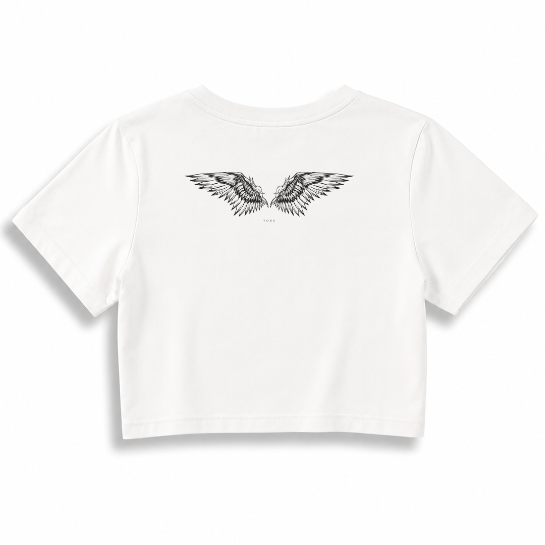 Kadın Crop T-shirt / Angel