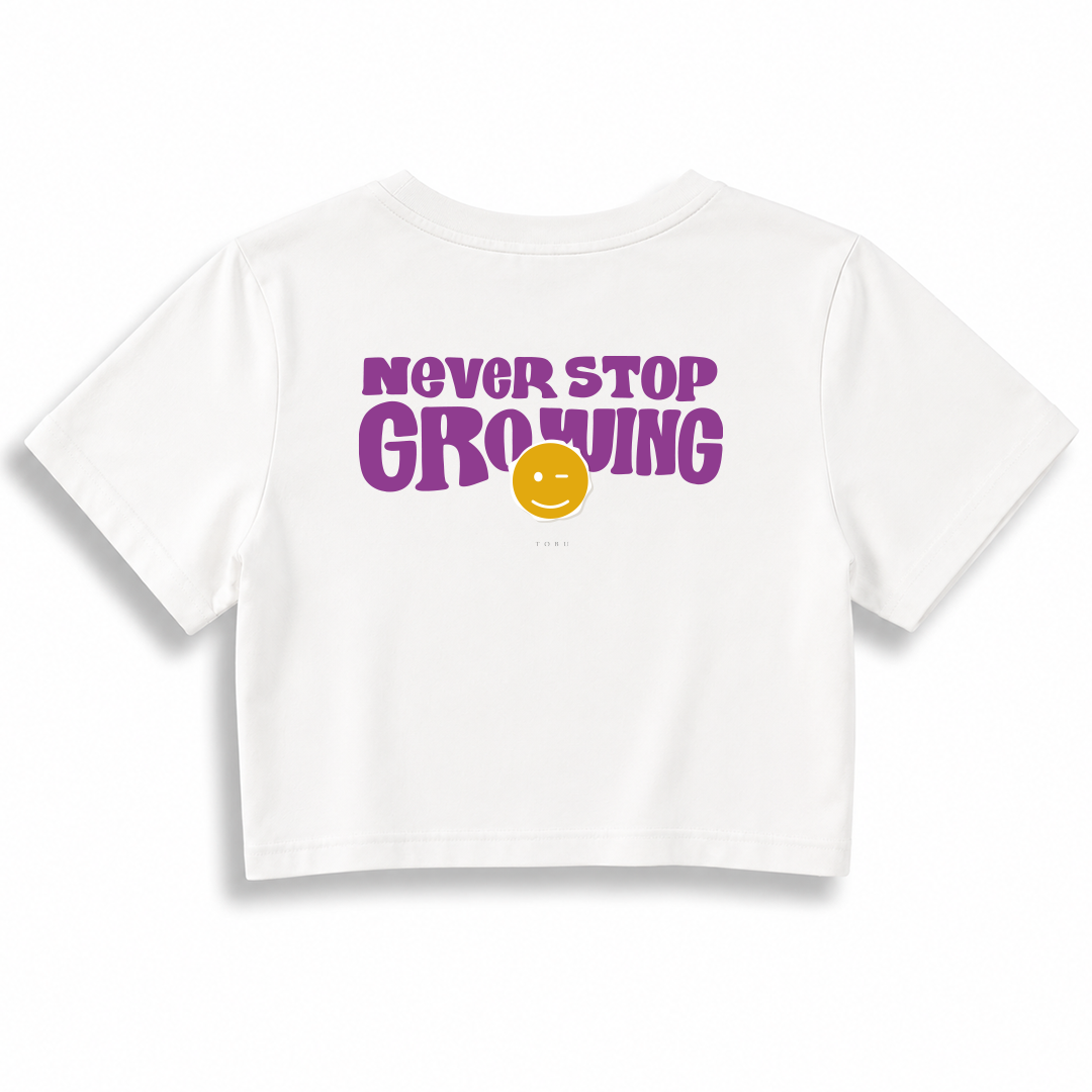 Kadın Crop T-shirt / Never Stop