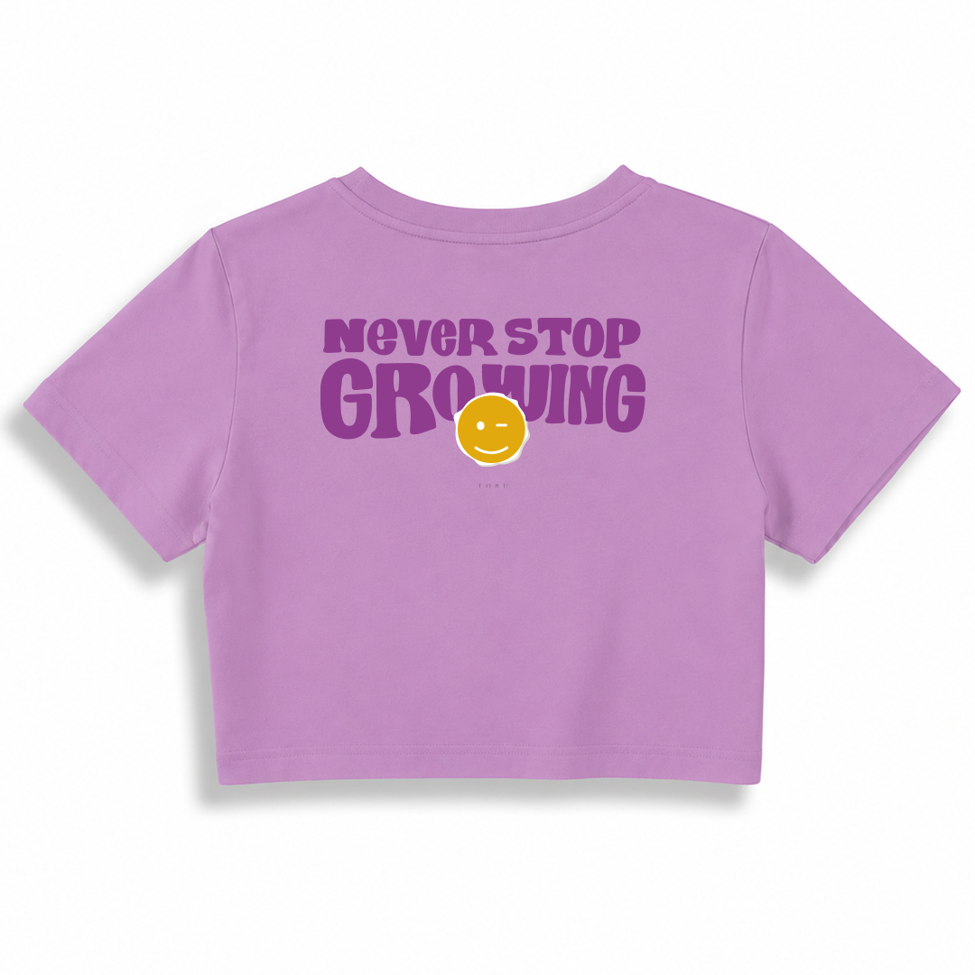 Kadın Crop T-shirt / Never Stop