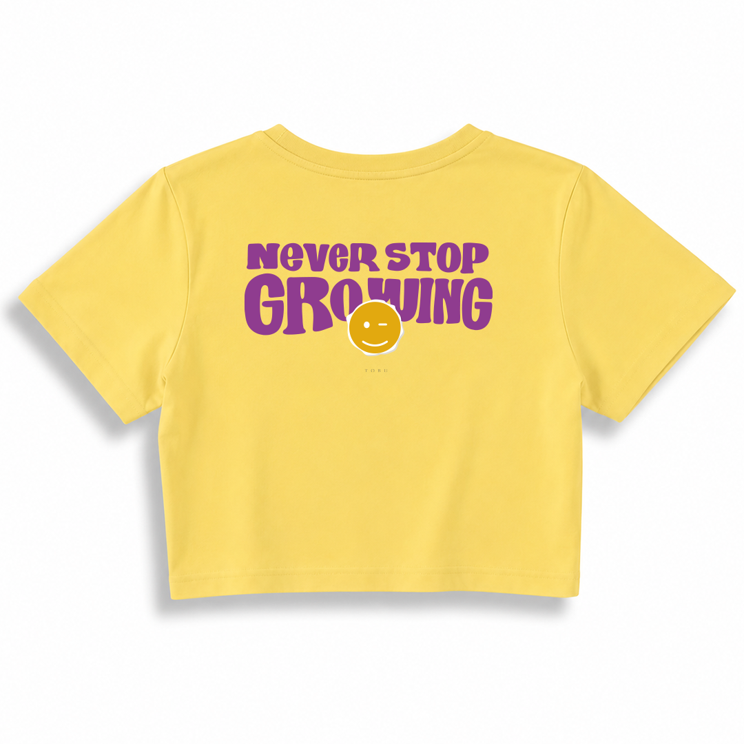 Kadın Crop T-shirt / Never Stop