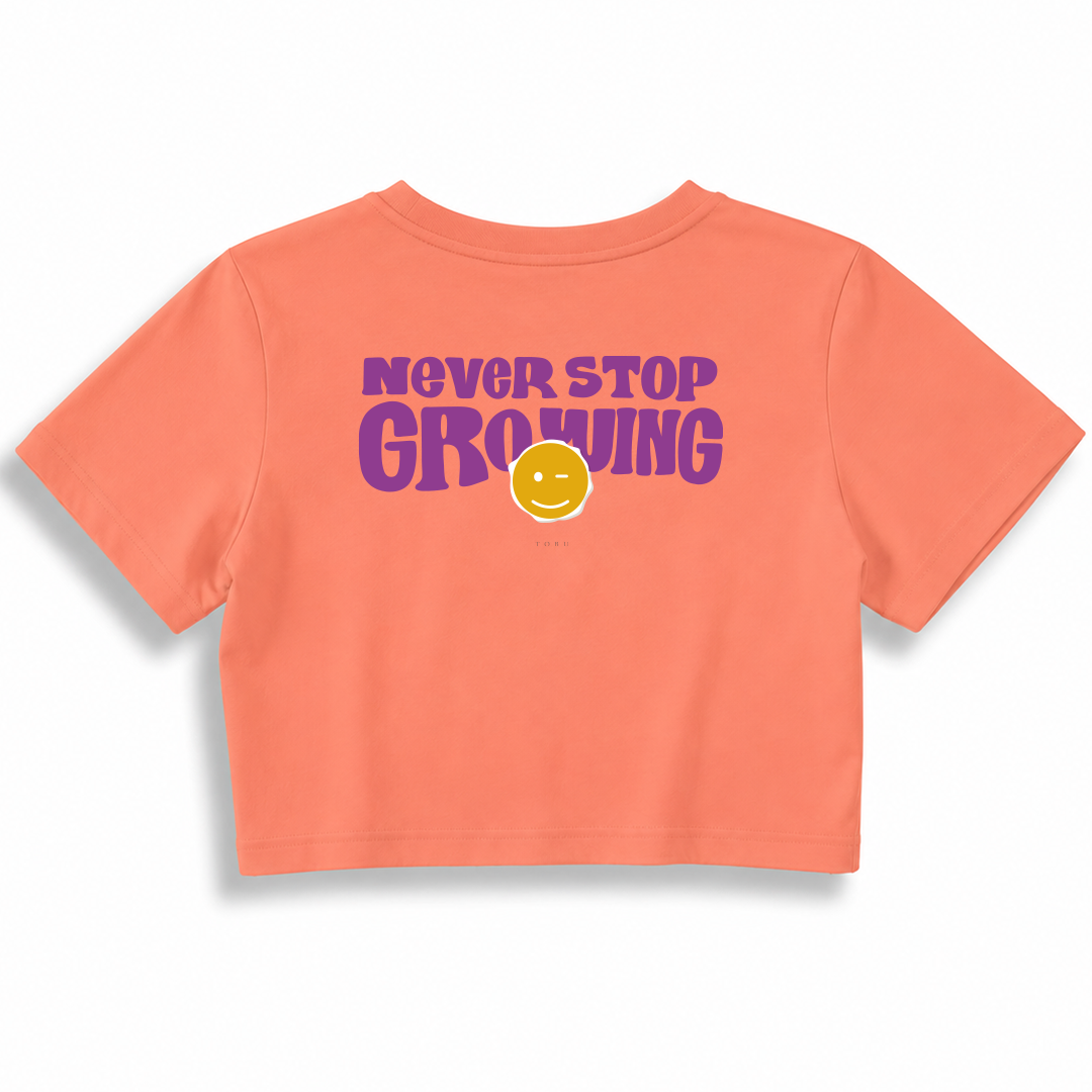 Kadın Crop T-shirt / Never Stop