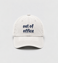 Düz yıkamalı Şapka/ Out Of Office- Beyaz