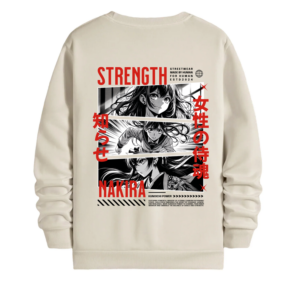TOBU Unisex / Regular Şardonlu Sweatshirt / Strength