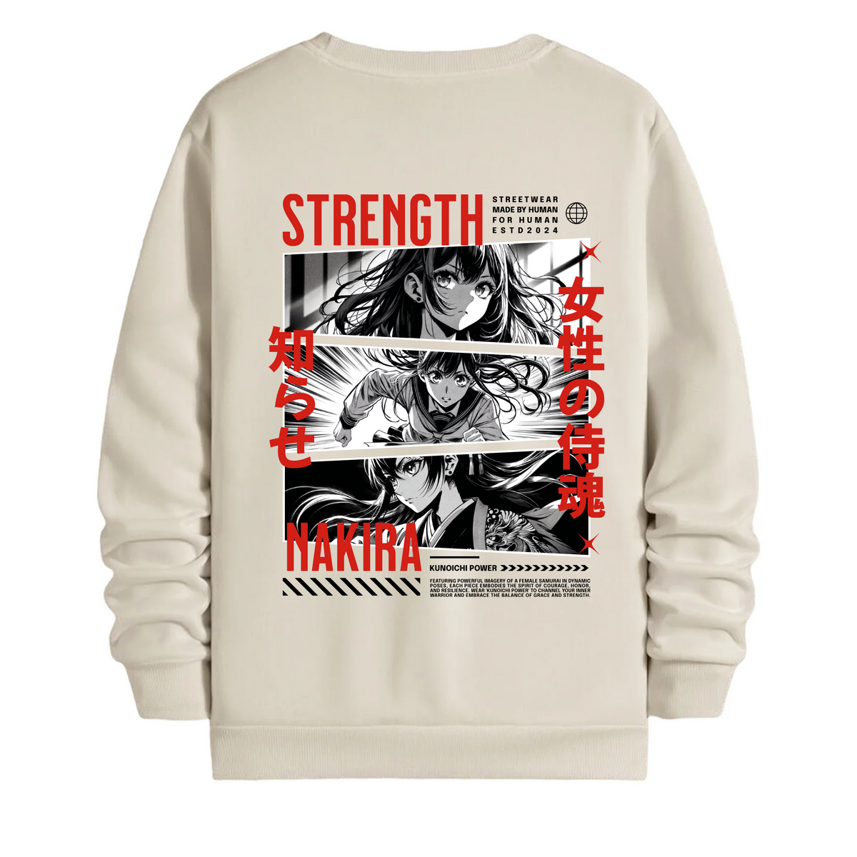 TOBU Unisex / Regular Şardonlu Sweatshirt / Strength