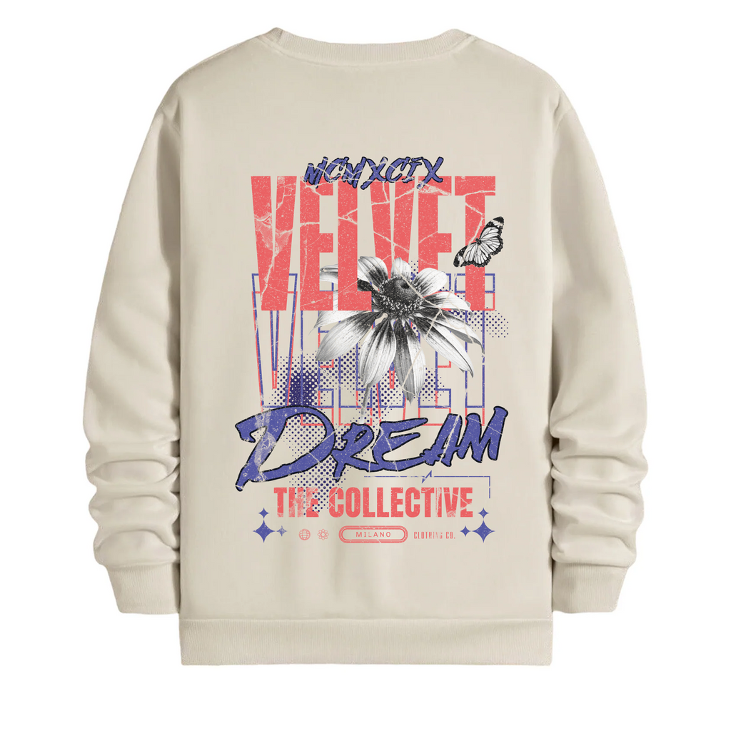 TOBU Unisex / Regular Şardonlu Sweatshirt / Velvet