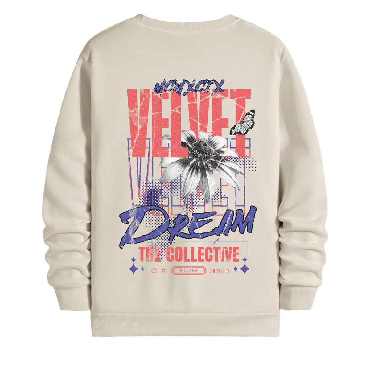 TOBU Unisex / Regular Şardonlu Sweatshirt / Velvet