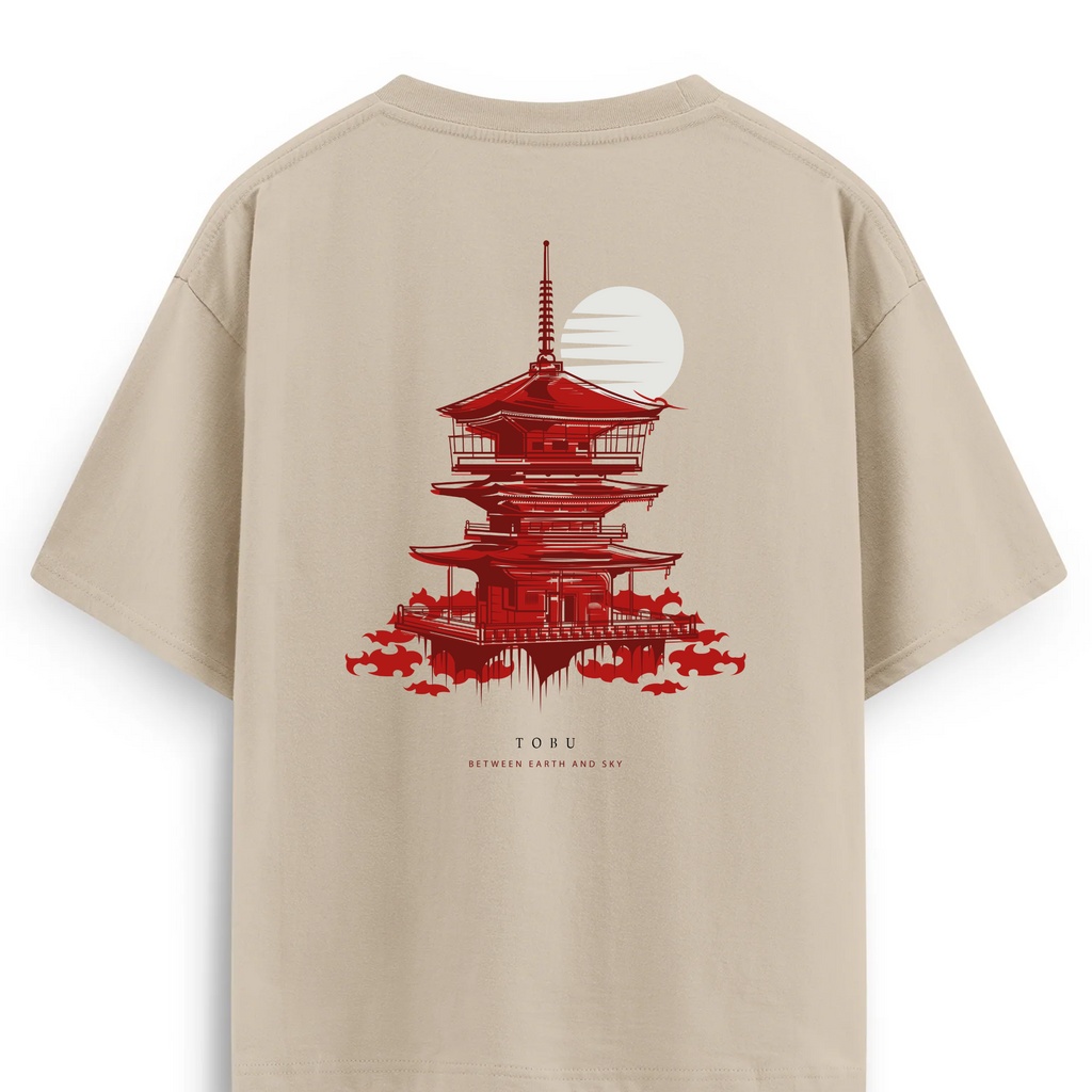 Oversize T-shirt / Instinct / japanese Temple