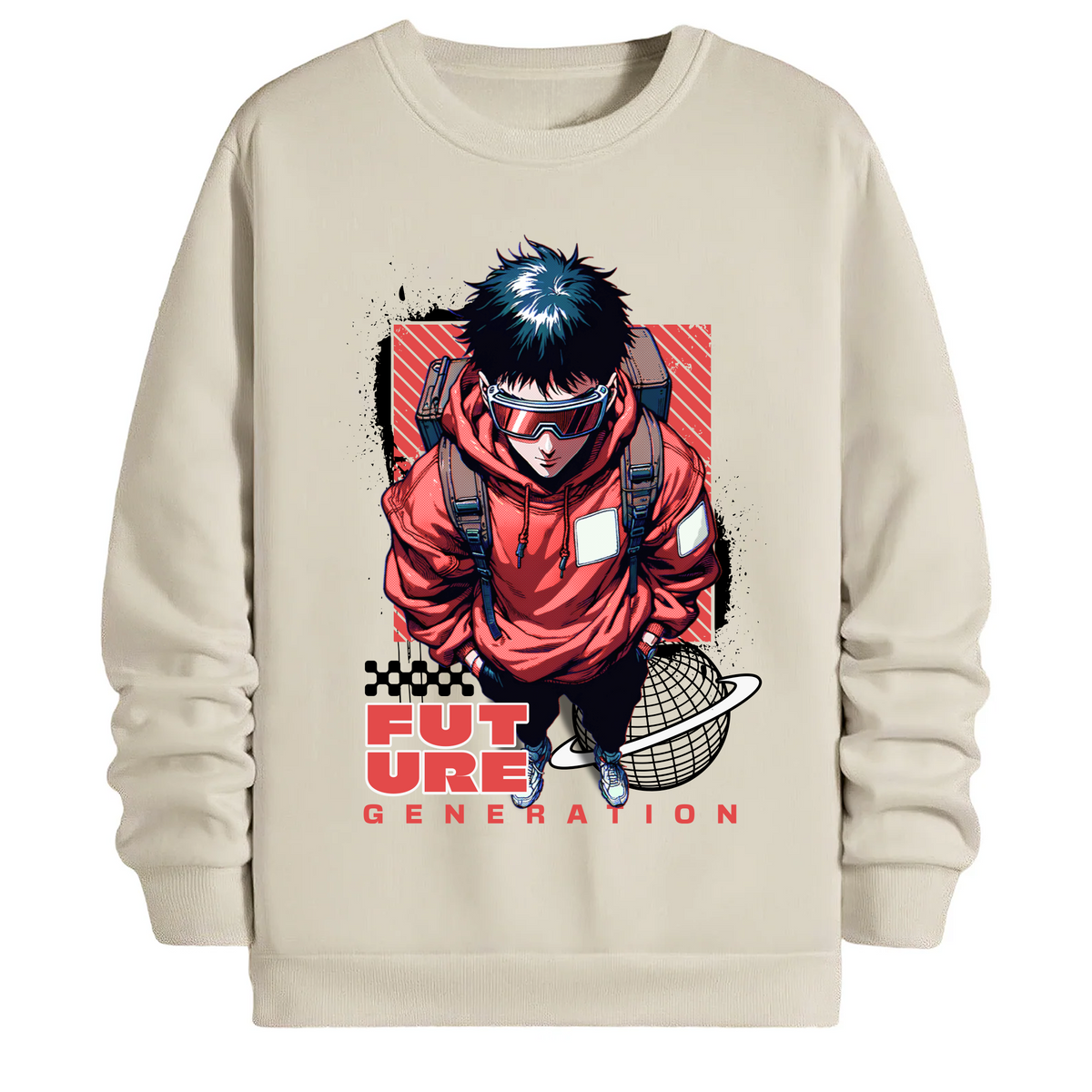 TOBU Unisex / Regular Şardonlu Sweatshirt / Future