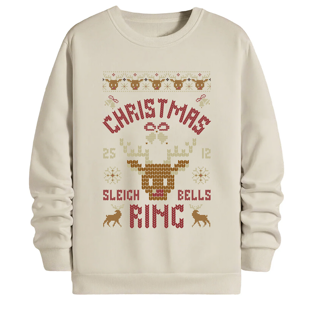 TOBU Unisex / Regular Şardonlu Sweatshirt / Happy Christmas