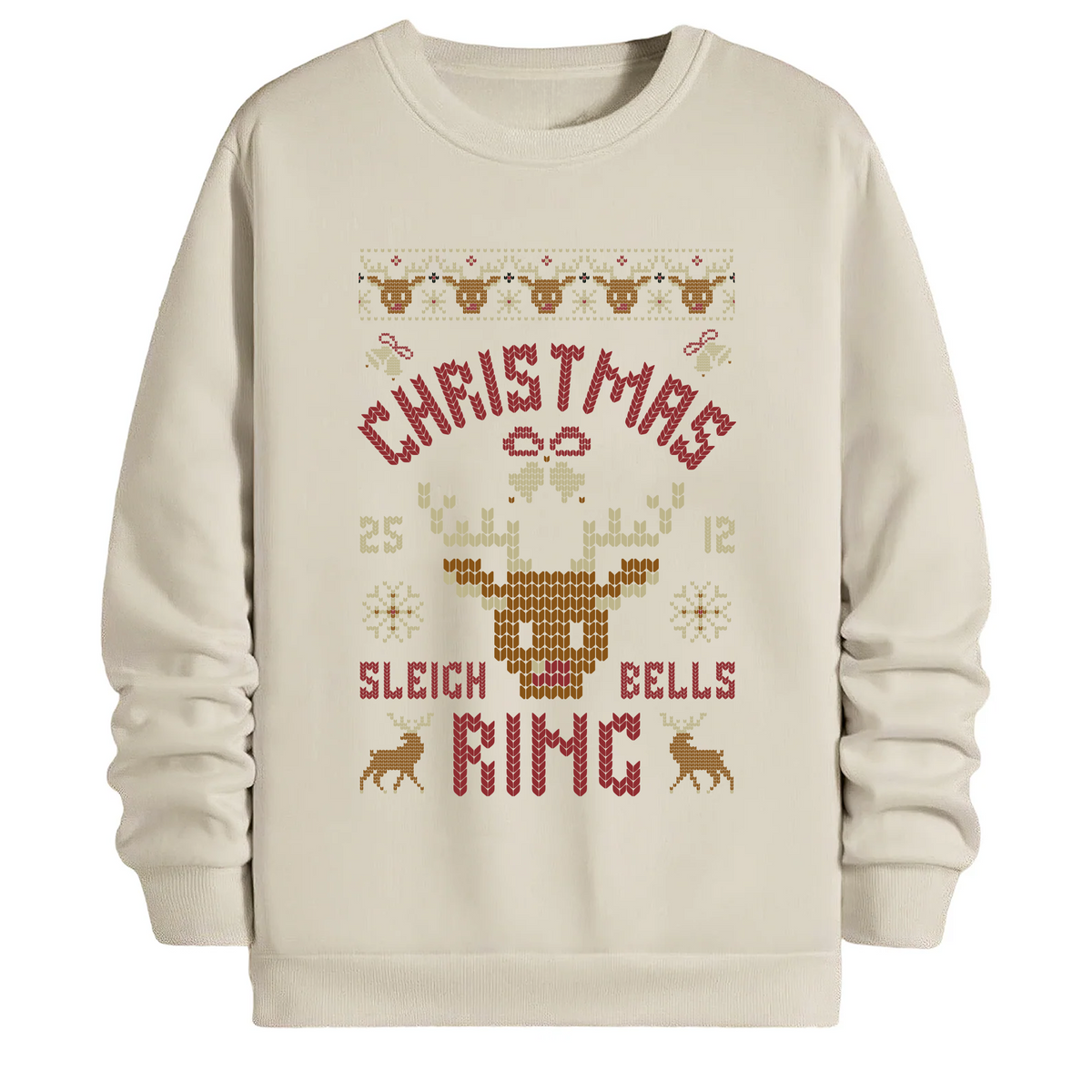 TOBU Unisex / Regular Şardonlu Sweatshirt / Happy Christmas