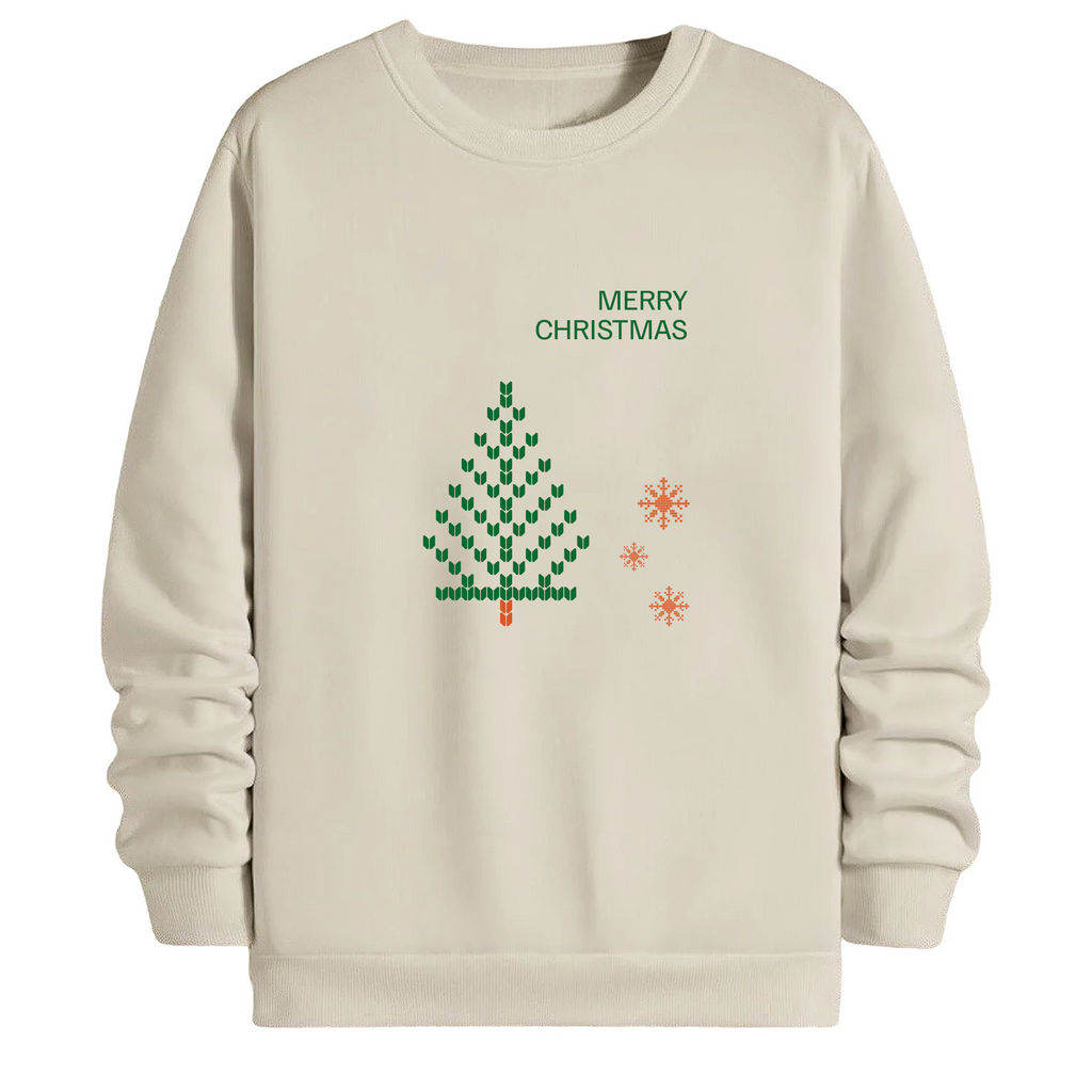 TOBU Unisex / Regular Şardonlu Sweatshirt / Merry Christmas