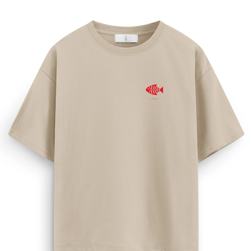 Oversize T-shirt / Tobu Studio / Traditional fish