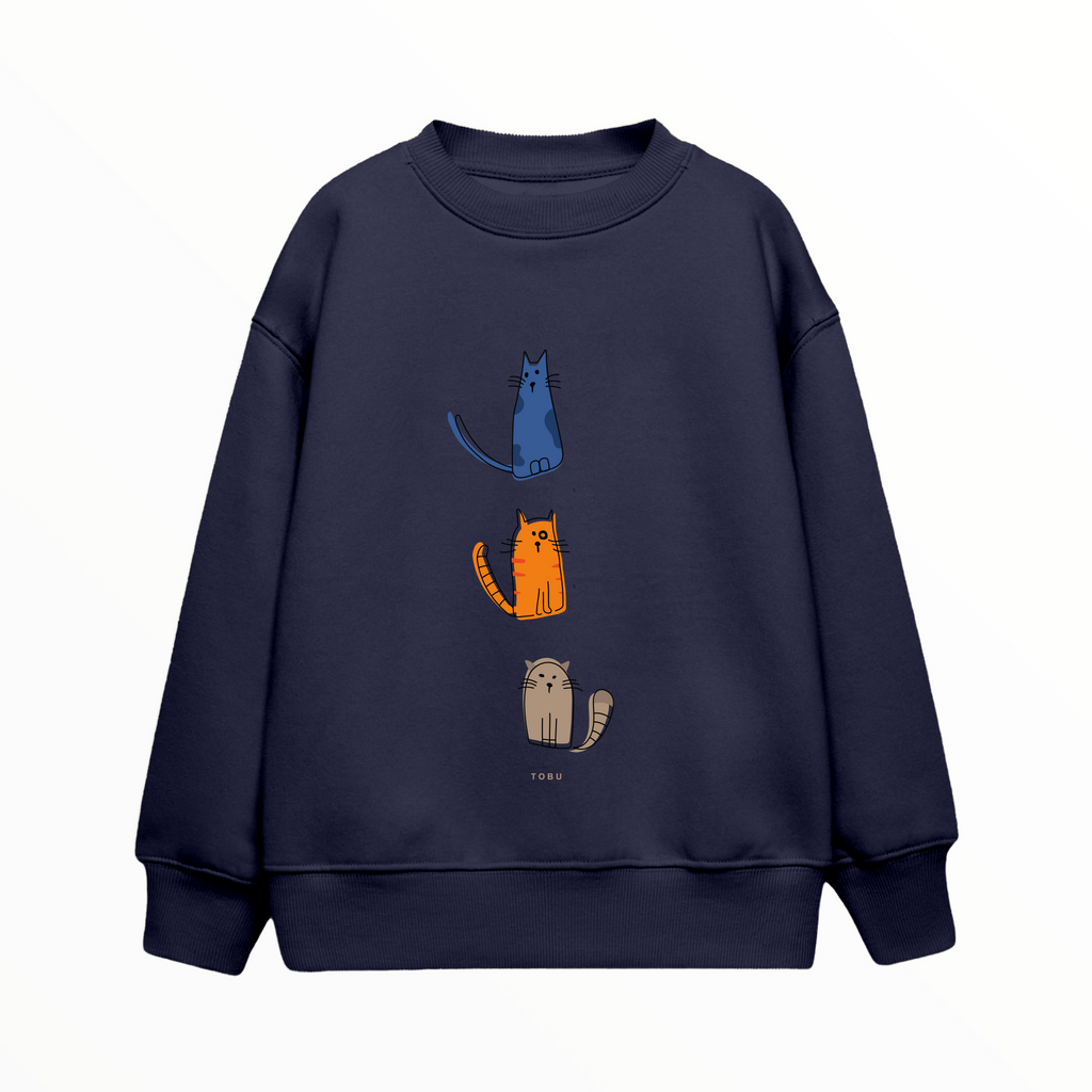 Çocuk Sweatshirt / Cats Trio