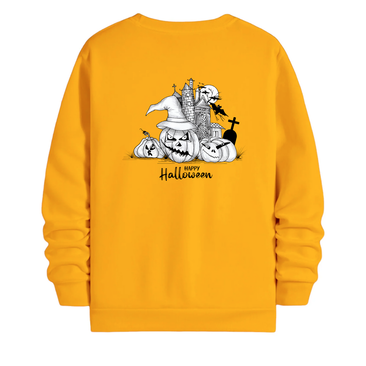 TOBU Unisex / Regular Şardonlu Sweatshirt / Happy Hallowen