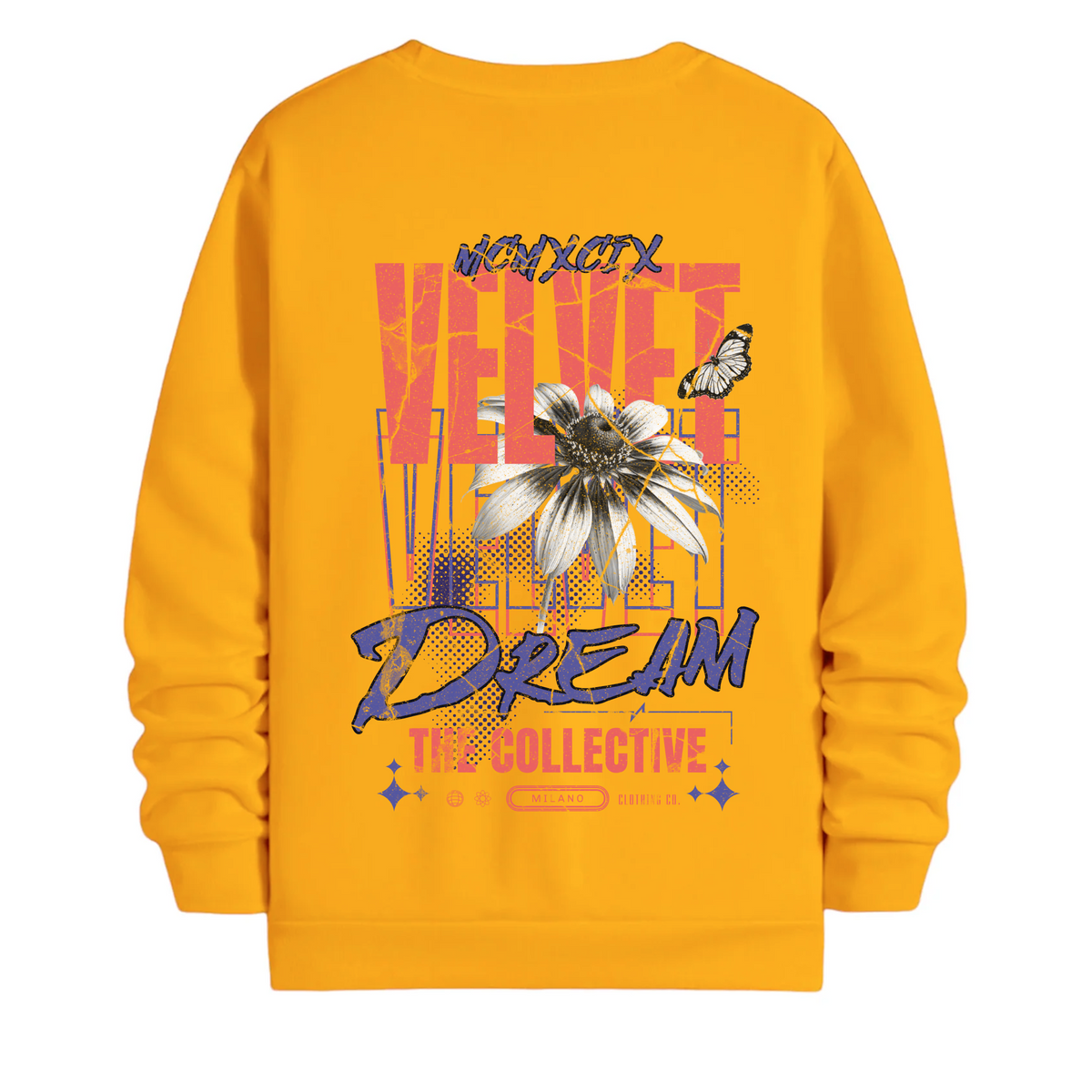 TOBU Unisex / Regular Şardonlu Sweatshirt / Velvet