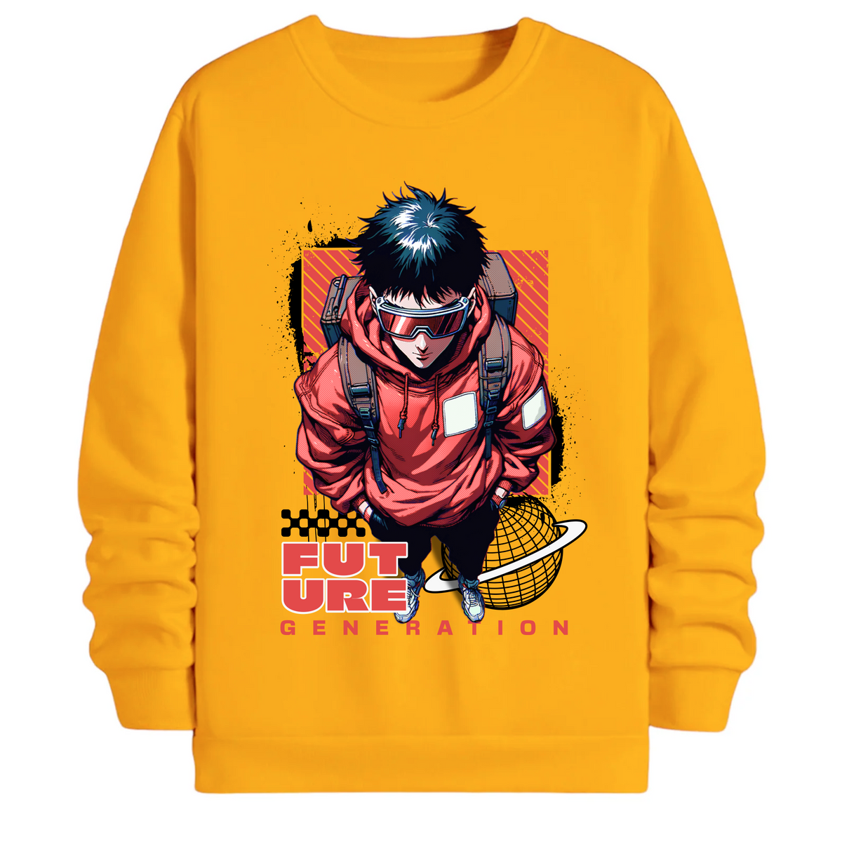 TOBU Unisex / Regular Şardonlu Sweatshirt / Future