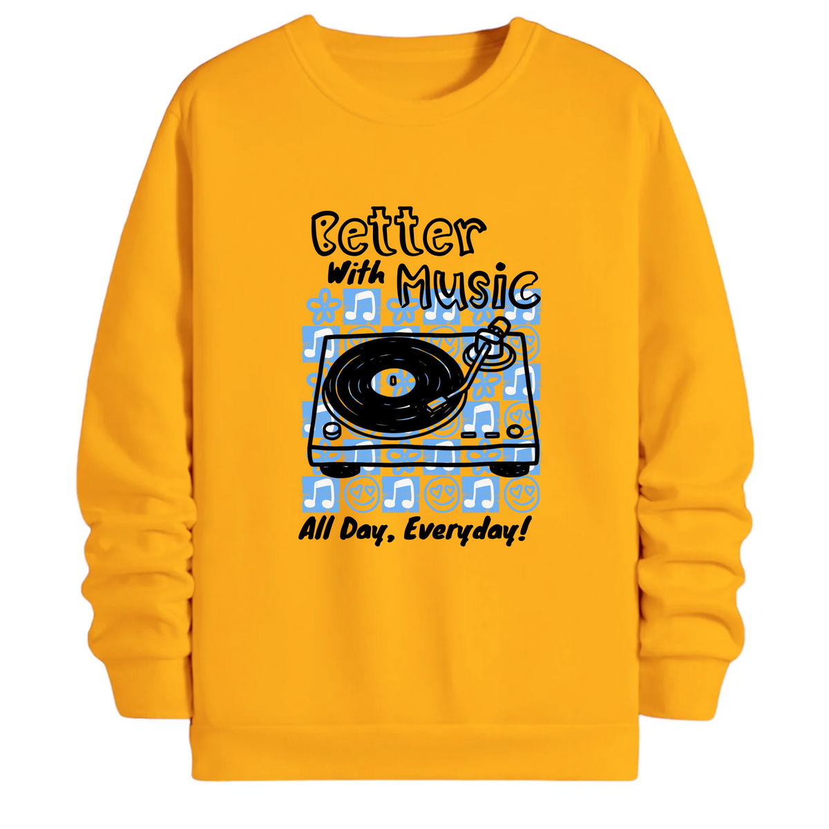 TOBU Unisex / Regular Şardonlu Sweatshirt / Better with Music