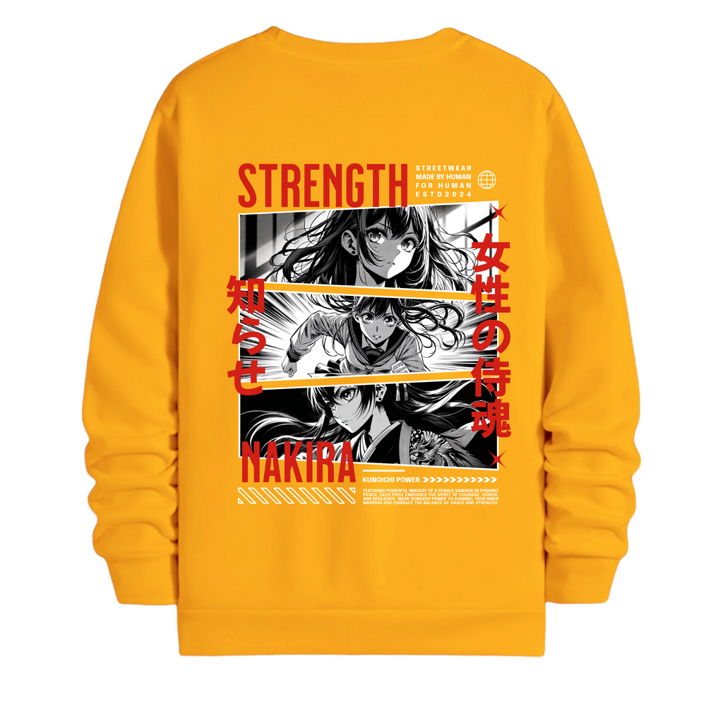 TOBU Unisex / Regular Şardonlu Sweatshirt / Strength