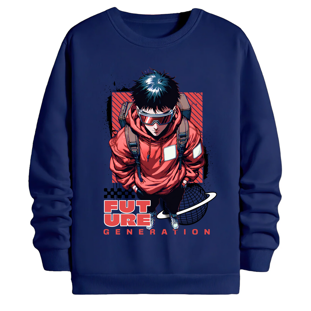 TOBU Unisex / Regular Şardonlu Sweatshirt / Future