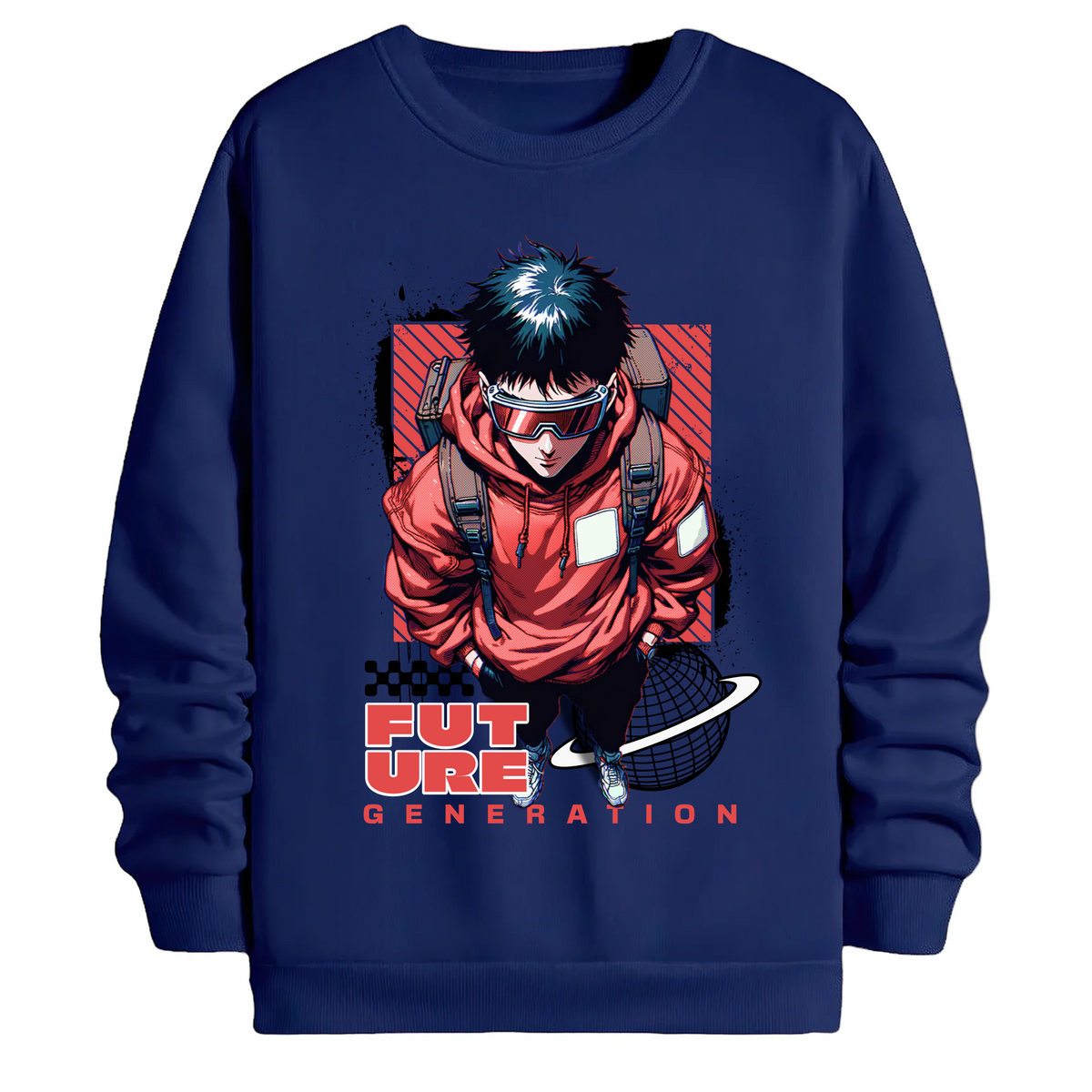 TOBU Unisex / Regular Şardonlu Sweatshirt / Future
