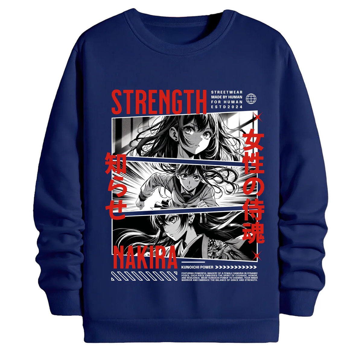 TOBU Unisex / Regular Şardonlu Sweatshirt / Strength