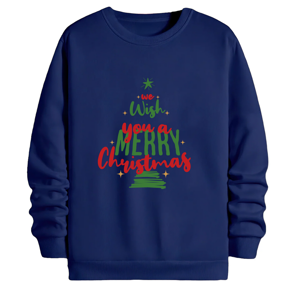 TOBU Unisex / Regular Şardonlu Sweatshirt / You a Merry Christmas