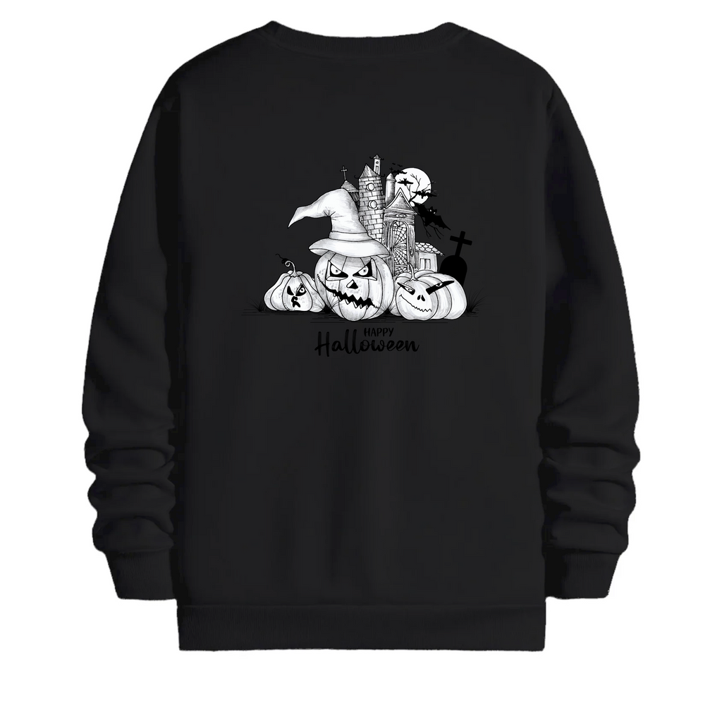 TOBU Unisex / Regular Şardonlu Sweatshirt / Happy Hallowen
