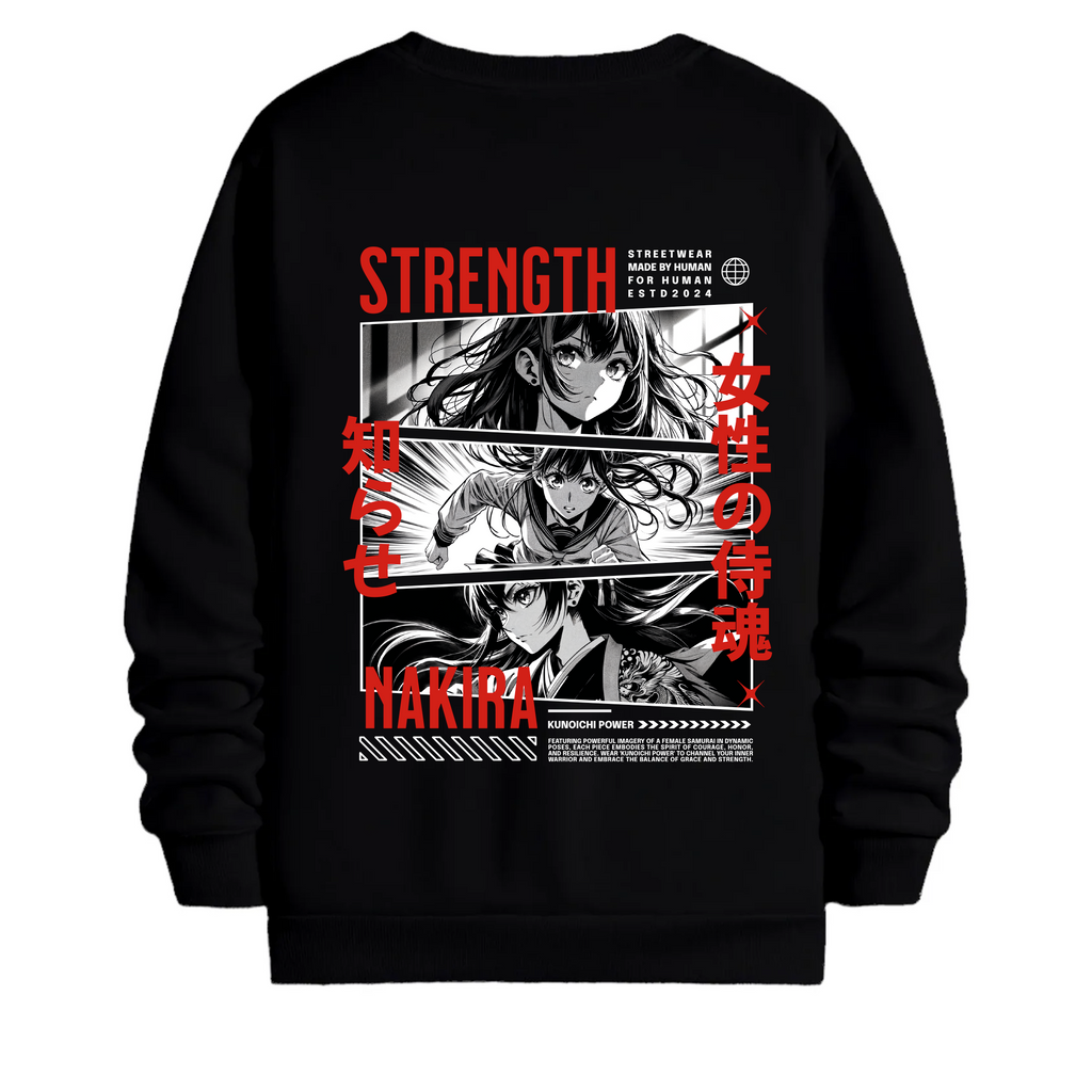 TOBU Unisex / Regular Şardonlu Sweatshirt / Strength