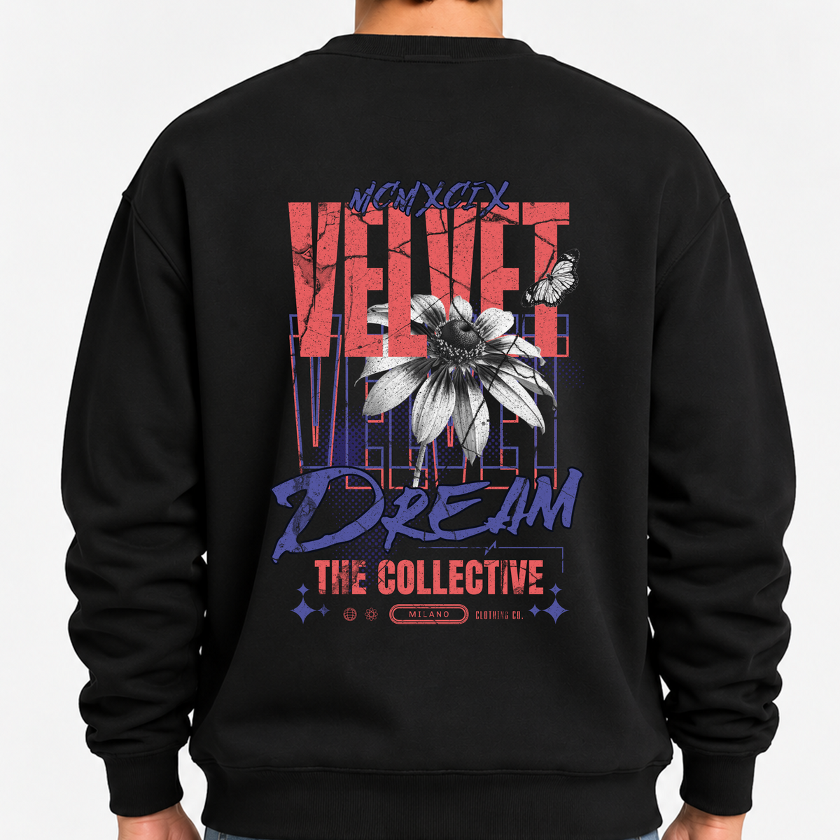 TOBU Unisex / Regular Şardonlu Sweatshirt / Velvet