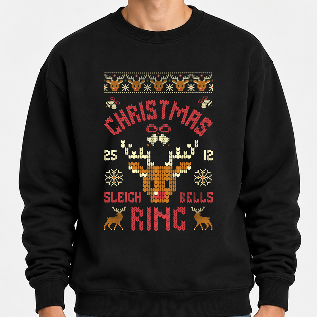 TOBU Unisex / Regular Şardonlu Sweatshirt / Happy Christmas