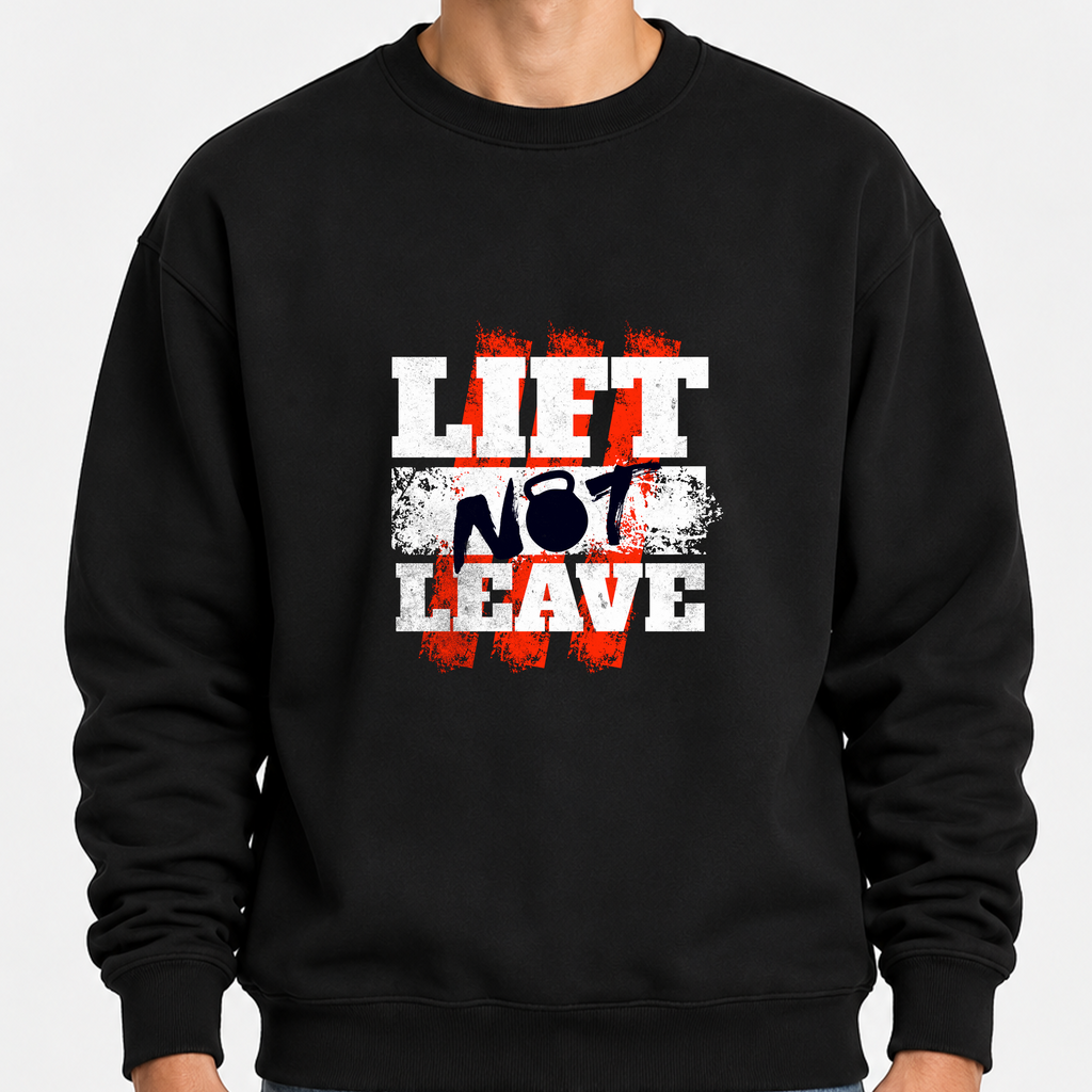 TOBU Unisex / Regular Şardonlu Sweatshirt / lift not leave